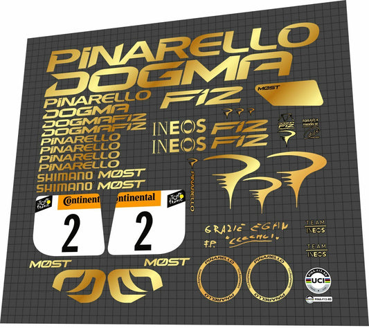 PINARELLO Dogma (2020) F12 Team Ineos Frame Decal Set - Bike Decal Replace