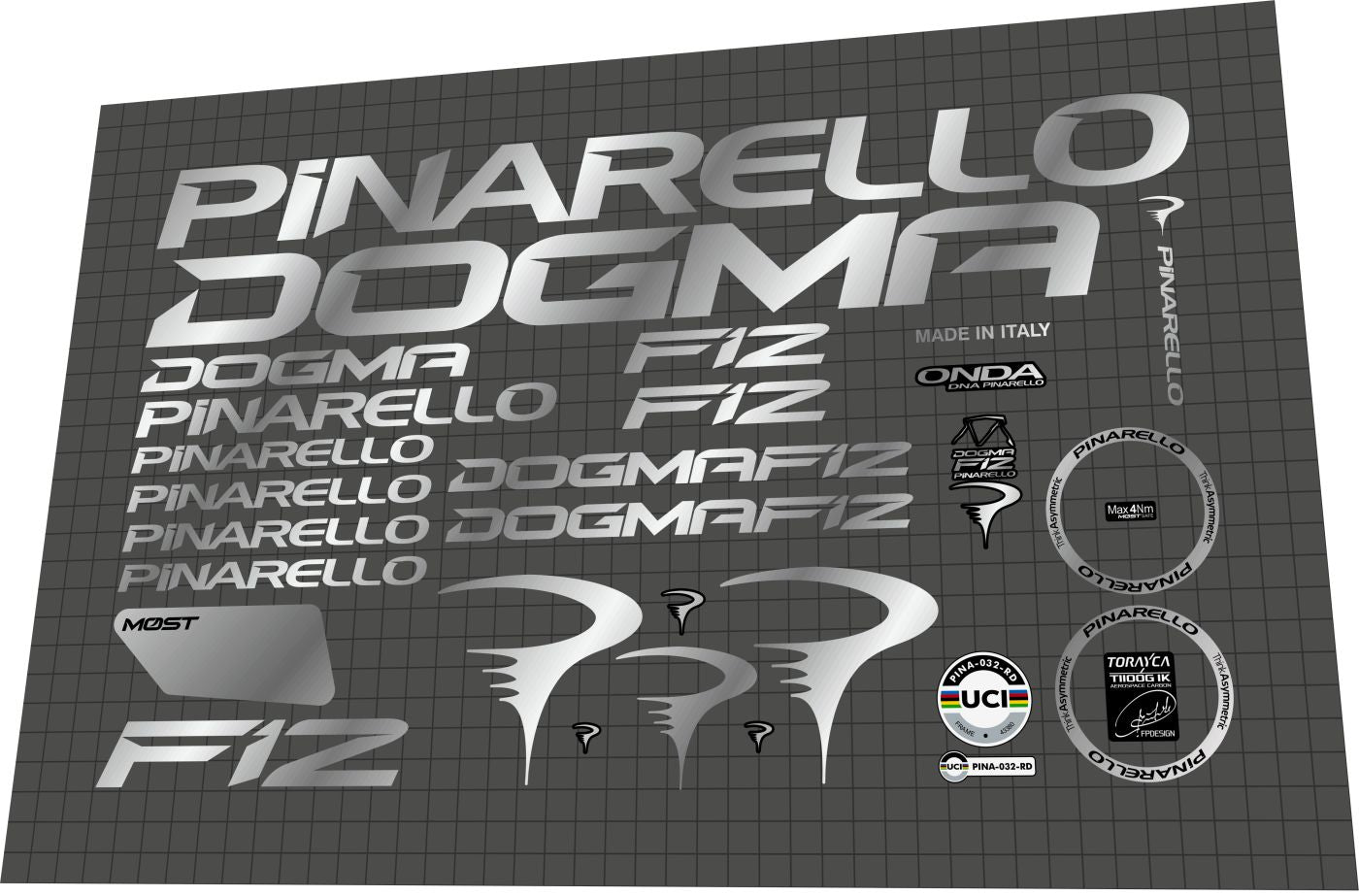 PINARELLO Dogma (2020) F12 Frame Decal Set