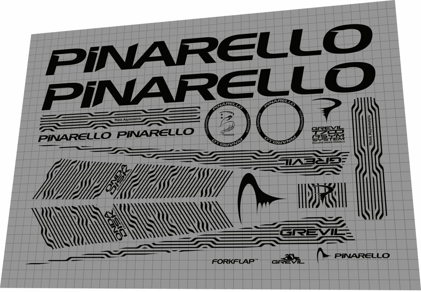 PINARELLO Grevil (2020) Frame Decal Set