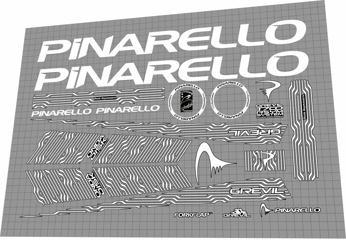 PINARELLO Grevil (2020) Frame Decal Set