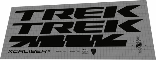 TREK X-Caliber (2020) 9 Frame Decal Set - Bike Decal Replace