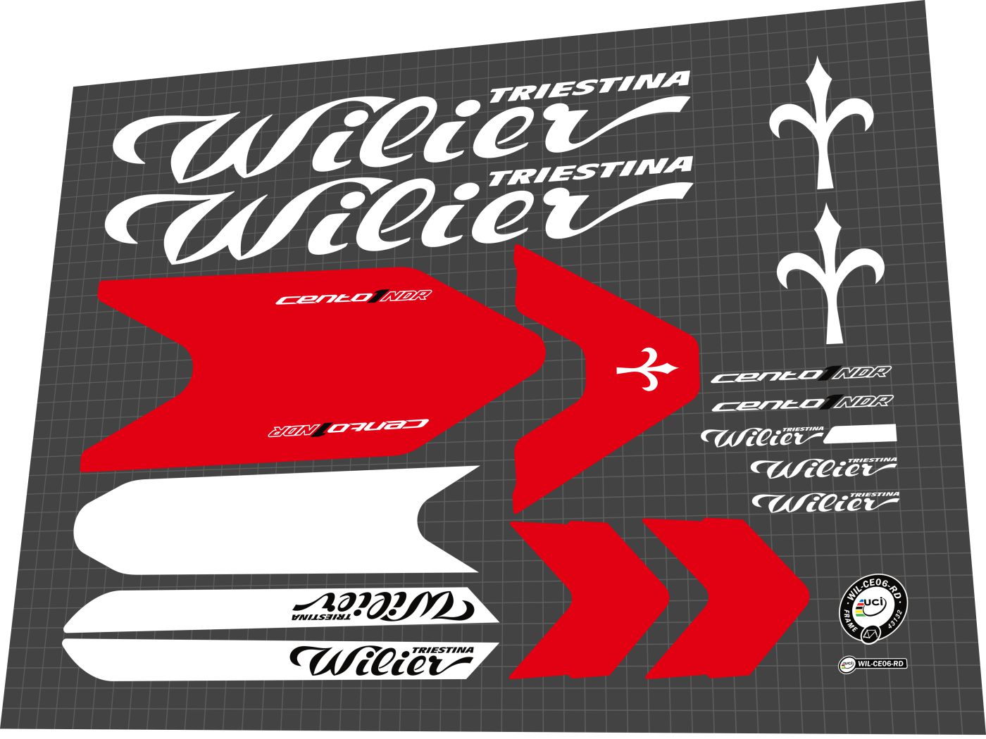 WILIER TRIESTINA Cento 1 NDR (2020) Frame Decal Set