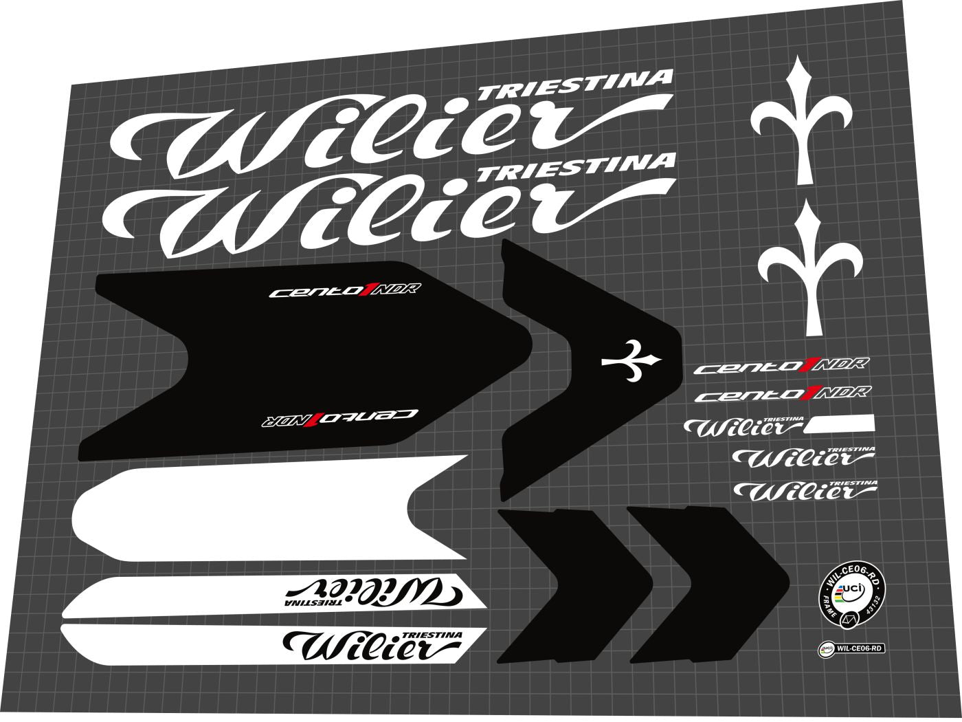 WILIER TRIESTINA Cento 1 NDR (2020) Frame Decal Set