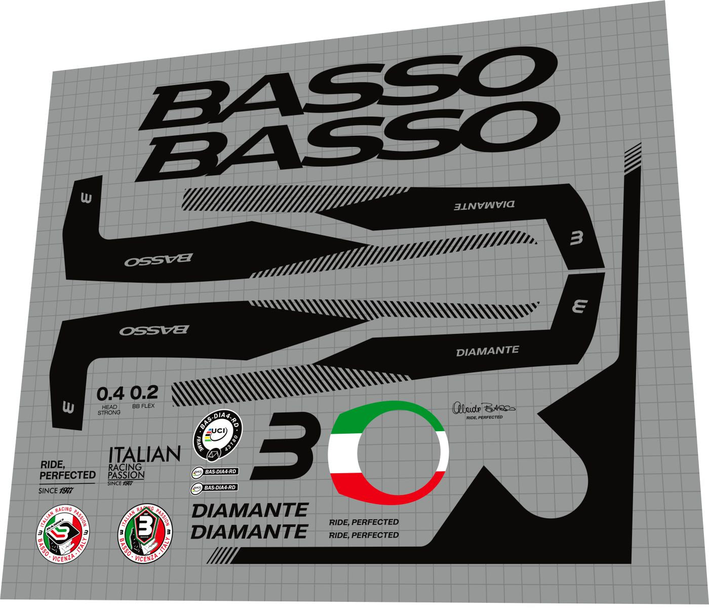 BASSO Diamante (2021) Frame Decal Set