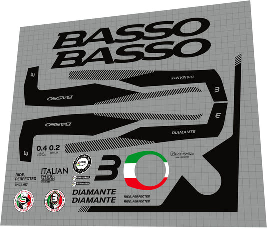 BASSO Diamante (2021) Frame Decal Set - Bike Decal Replace