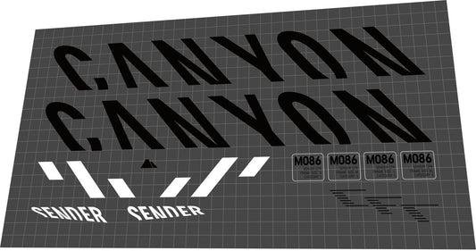 CANYON Sender (2021) CFR Frame Decal Set