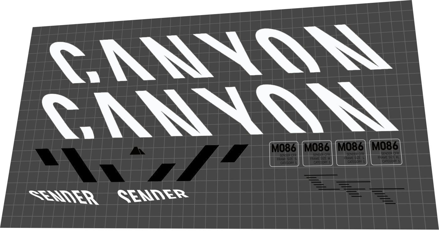 CANYON Sender (2021) CFR Frame Decal Set
