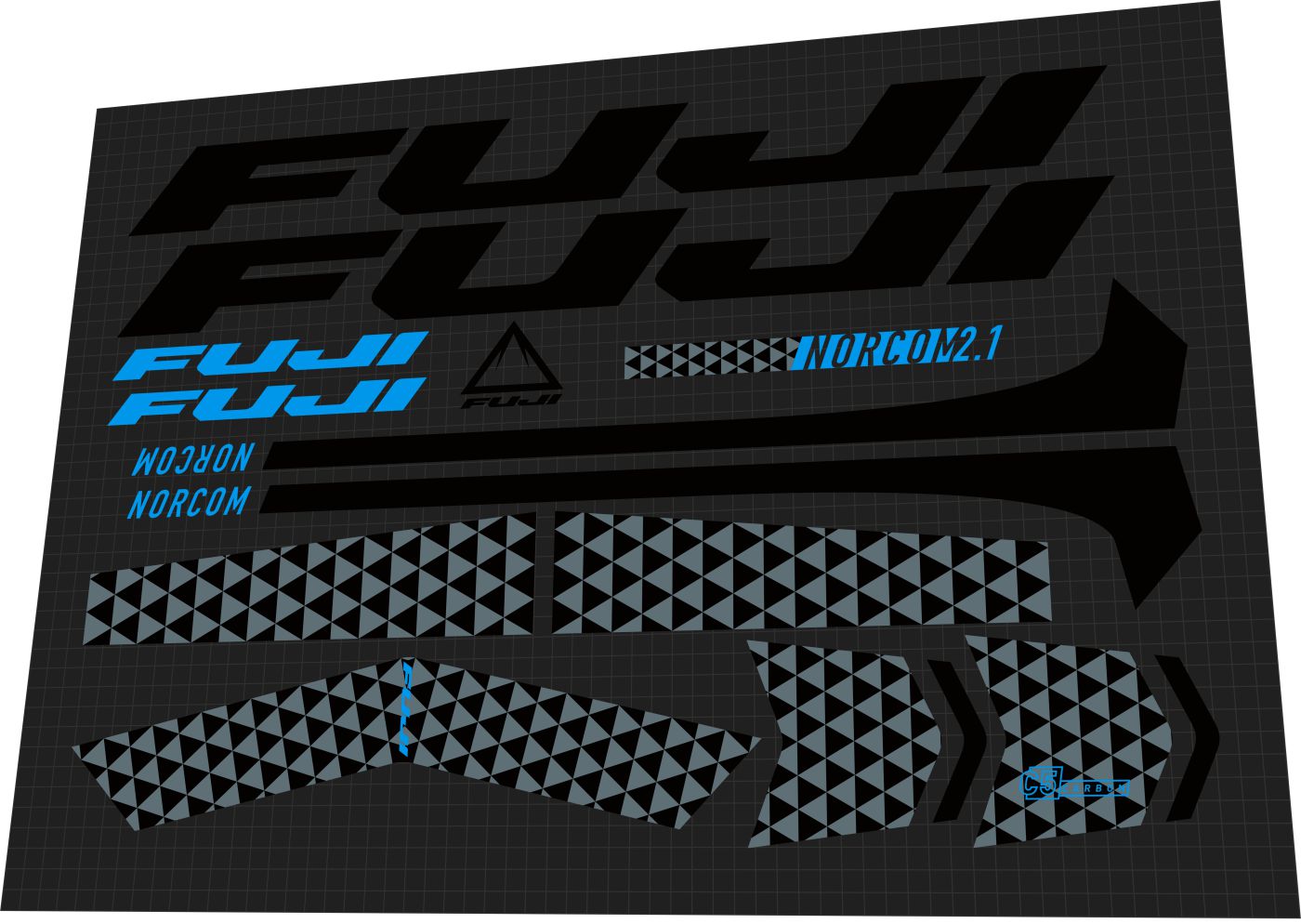 FUJI Norcom Straight 2.1 (2021) Frame Decal Set
