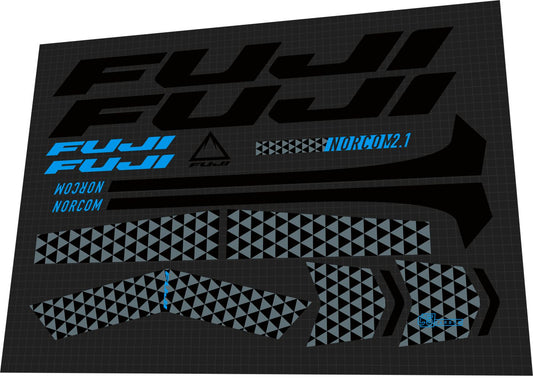 FUJI Norcom Straight 2.1 (2021) Frame Decal Set - Bike Decal Replace