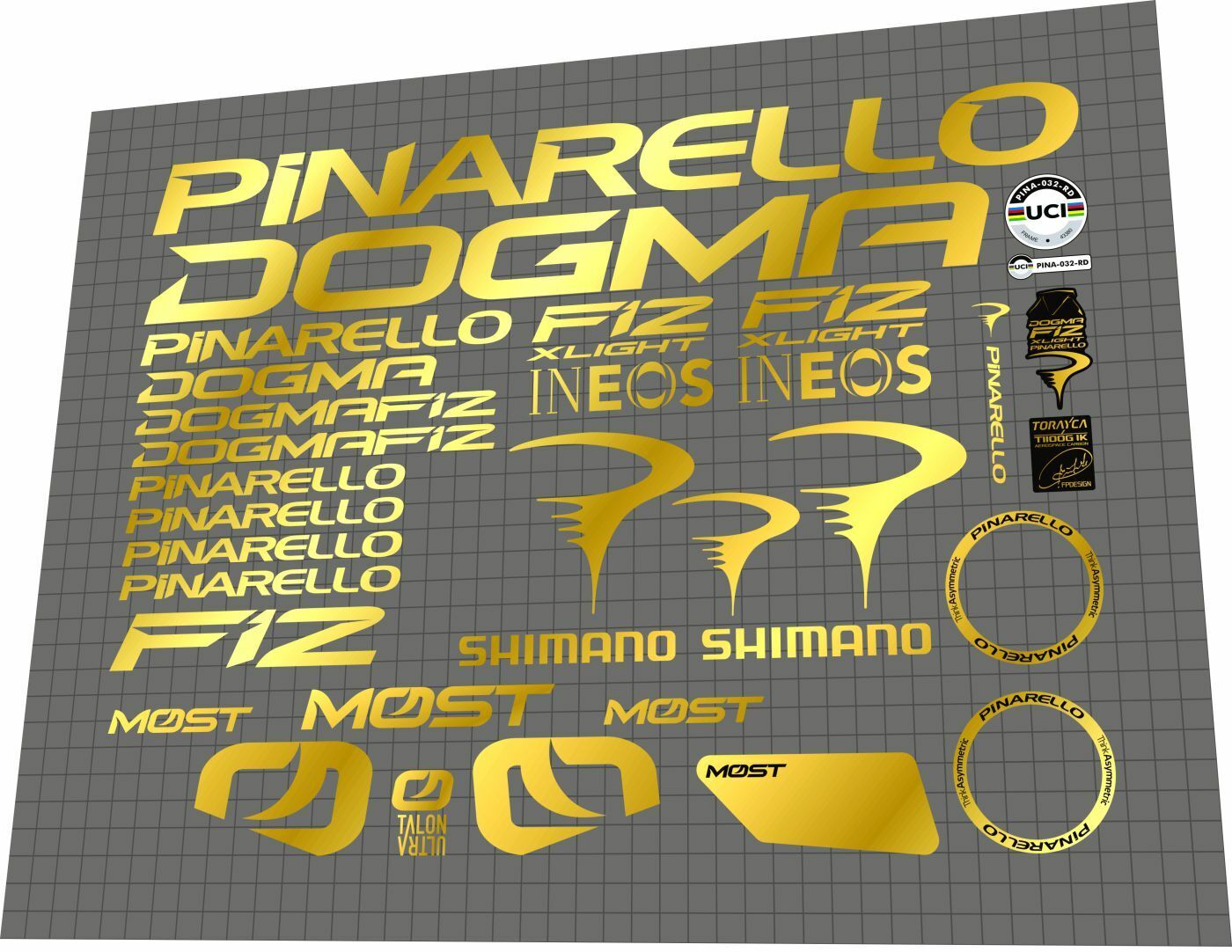 PINARELLO Dogma (2020) F12 Xlight Frame Decal Set - Bike Decal Replace