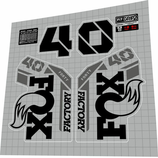 FOX Factory (2021) 40 Fork Decal Set - Bike Decal Replace