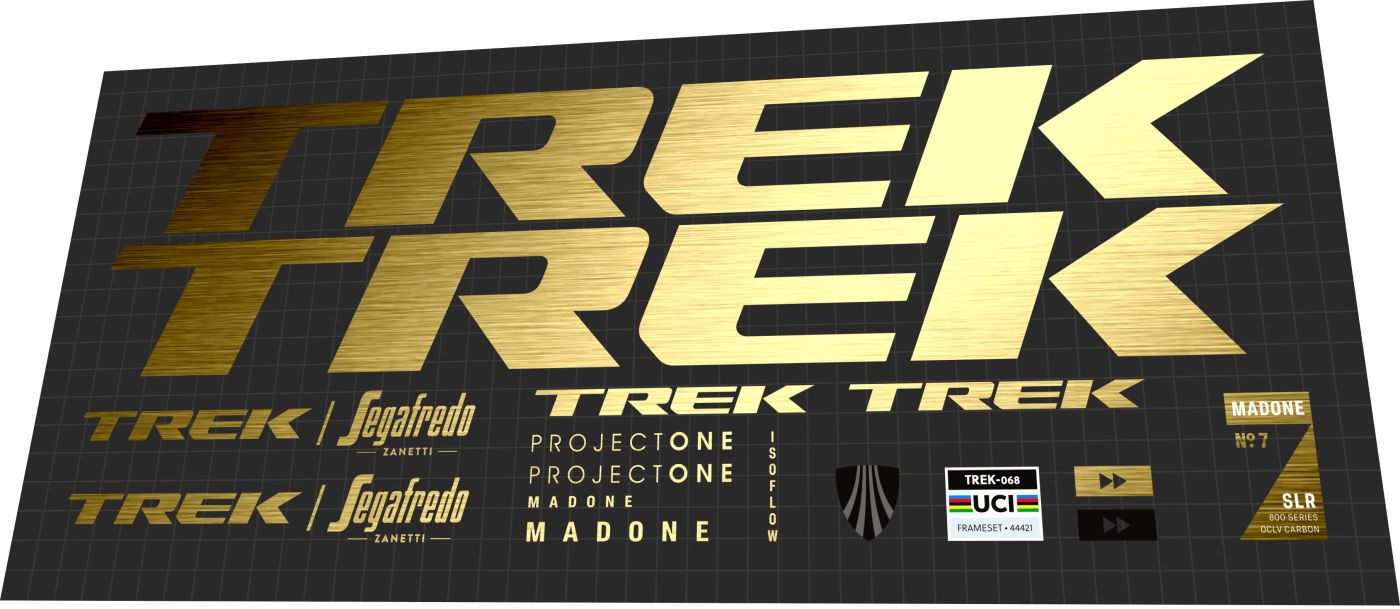TREK Madone SLR 7 Gen 7 Segafredo (2023) Frame Decal Set TREK Madone SLR 7 Gen 7 Segafredo (2023) Frame Decal Set