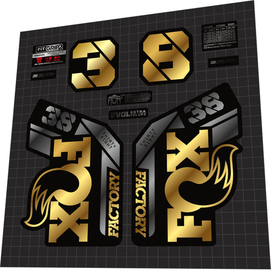 FOX Factory (2025) 38 Fork Decal Set - Bike Decal Replace