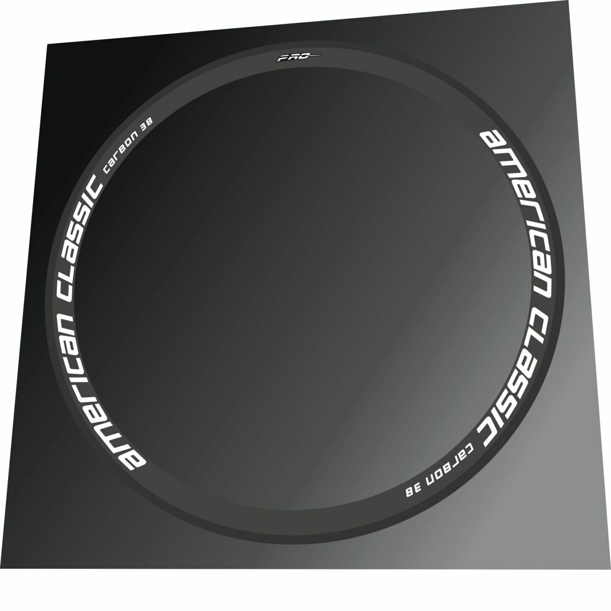 AMERICAN CLASSIC Carbon 38 Pro Rim Decal Set - Bike Decal Replace