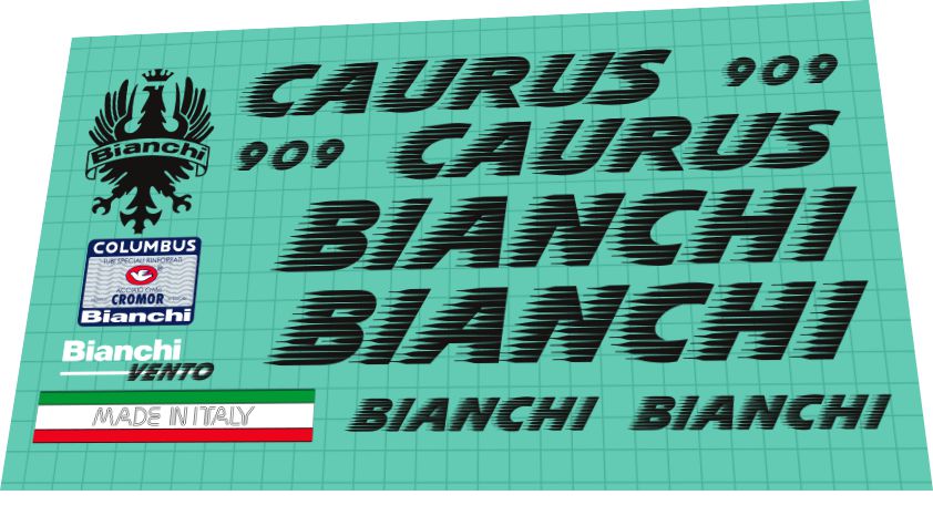 BIANCHI Caurus (1990s) 909 Frame Decal Set