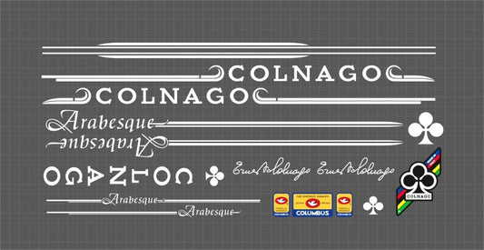 COLNAGO Arabesque (1984) 30th Anniversary Frame Decal Set - Bike Decal Replace