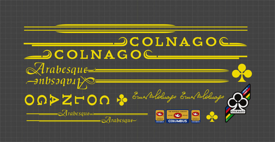 COLNAGO Arabesque (1984) 30th Anniversary Frame Decal Set