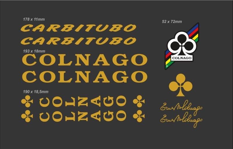 COLNAGO Carbitubo (1990s ) Frame Decal Set