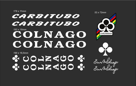 COLNAGO Carbitubo (1990s ) Frame Decal Set - Bike Decal Replace
