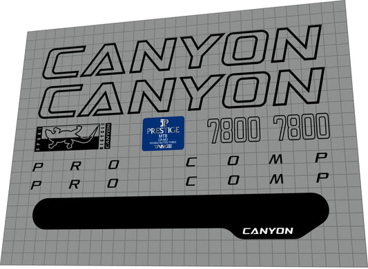 CANYON 7800 Pro Comp Frame Decal Set