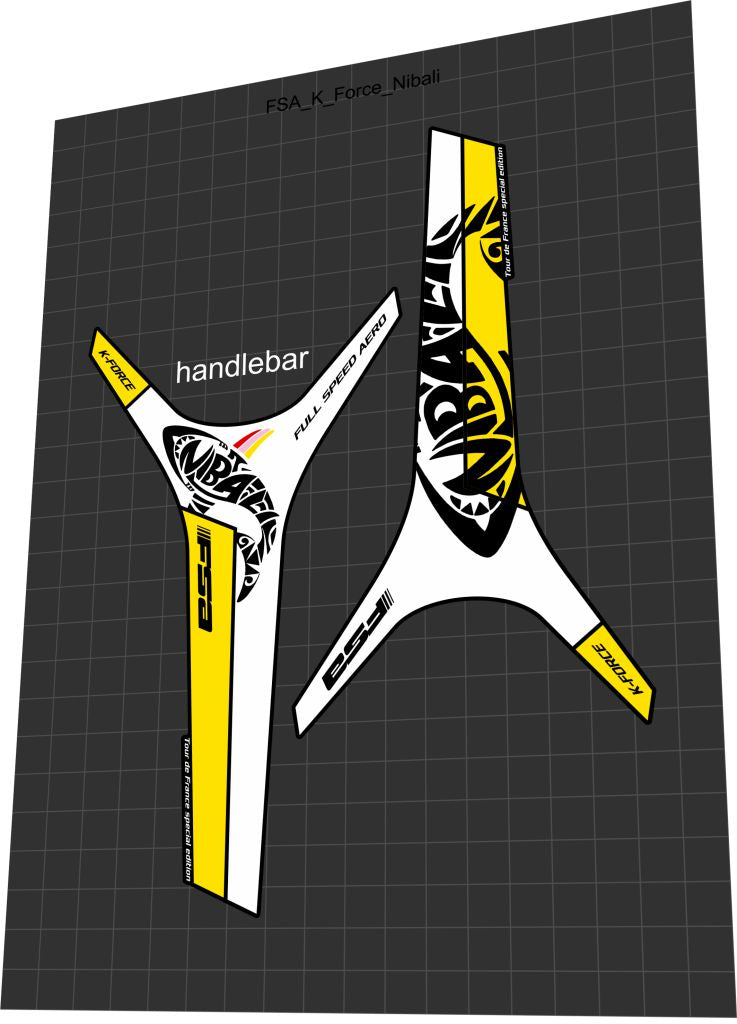 FSA K-Force Nibali Handlebar Decal Set - Bike Decal Replace