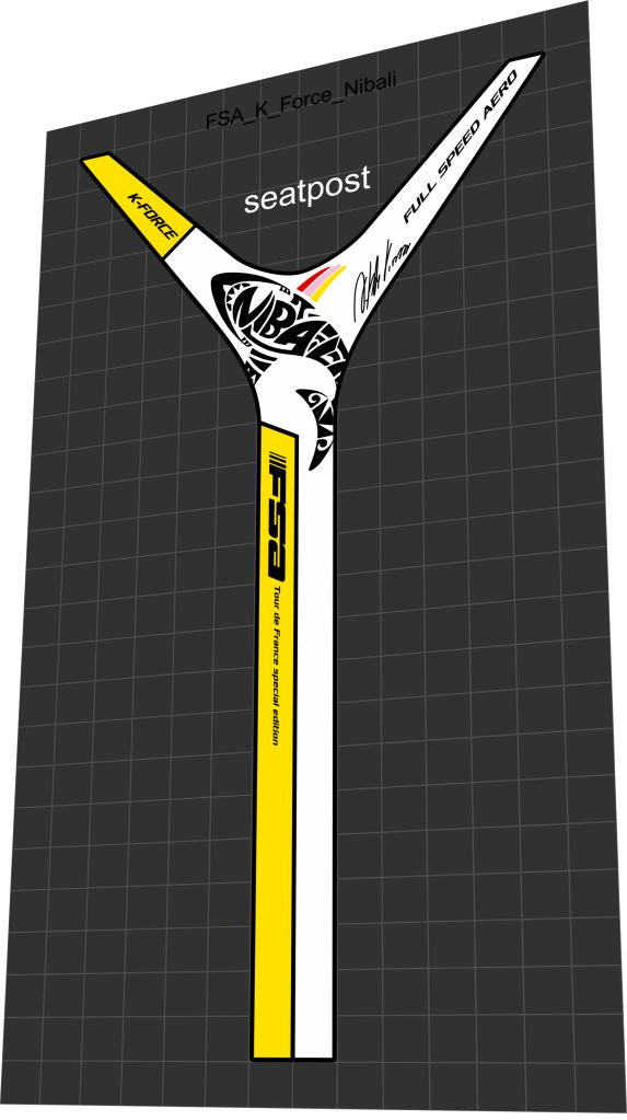 FSA K-Force Nibali Seatpost Decal Set - Bike Decal Replace