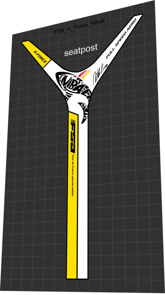 FSA K-Force Nibali Seatpost Decal Set - Bike Decal Replace