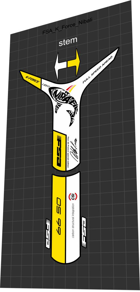 FSA K-Force Nibali Stem Decal Set - Bike Decal Replace