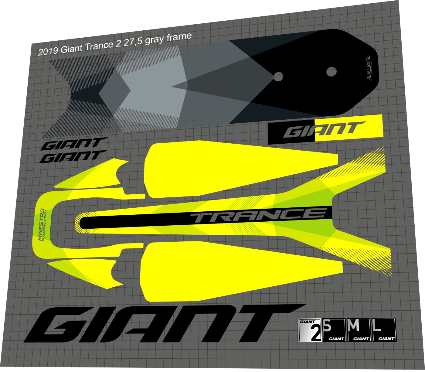 GIANT Trance (2017-2019) 27.5 Frame Decal Set