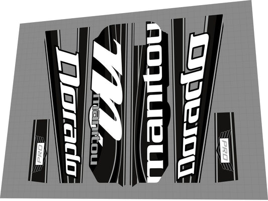 MANITOU Dorado (2018) Pro Fork Decal Set - Bike Decal Replace
