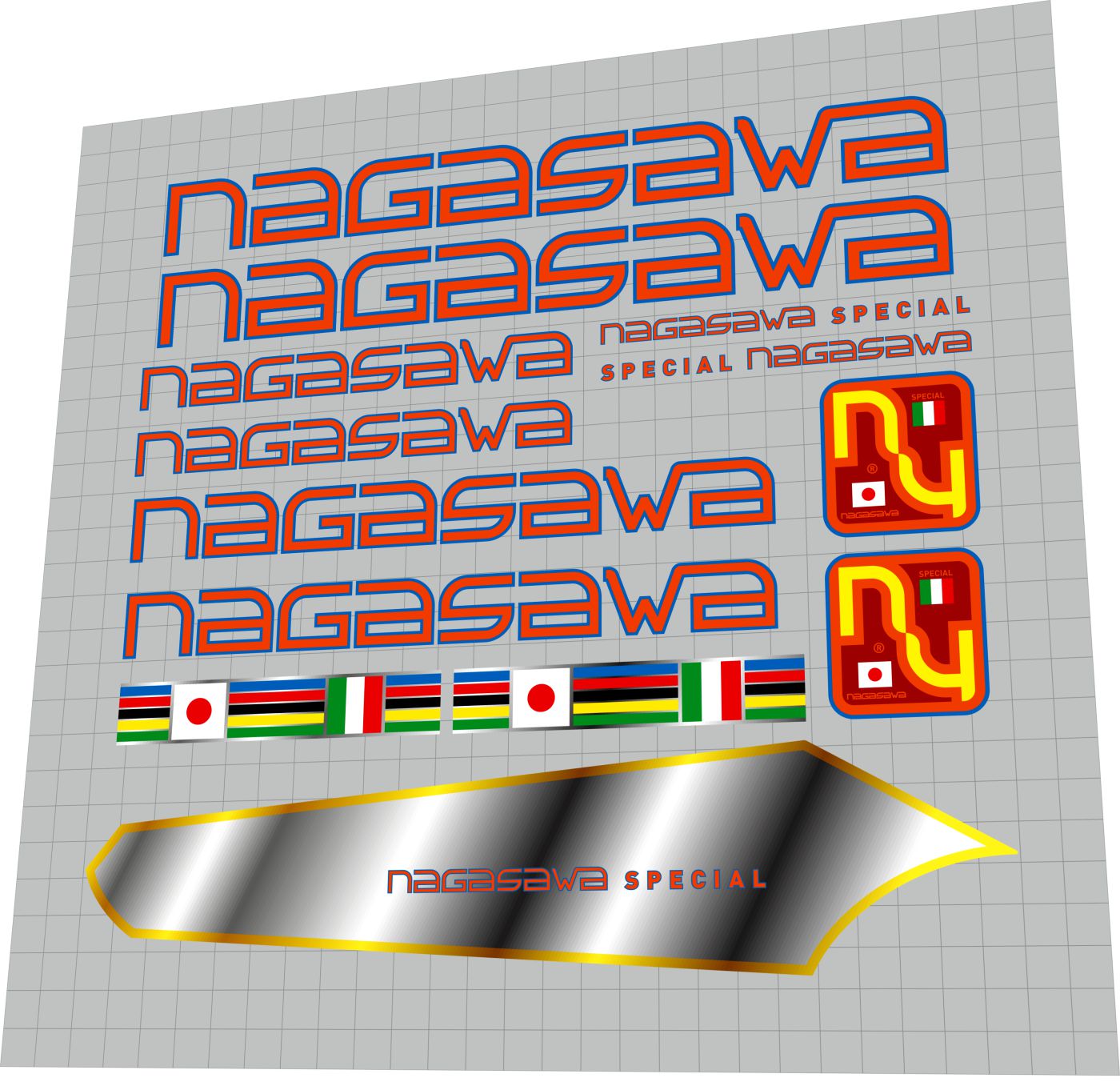 NAGASAWA Special Frame Decal Set