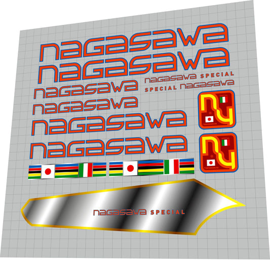 NAGASAWA Special Frame Decal Set - Bike Decal Replace