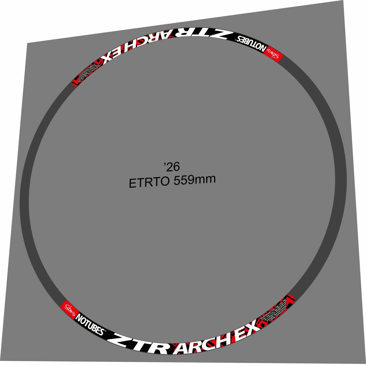 STAN'S NOTUBES ZTR Arch EX Rim Decal Set