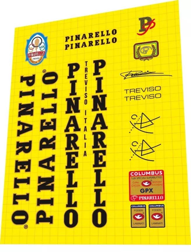 PINARELLO Treviso (1990s) Tube Columbus GPX Frame Decal Set