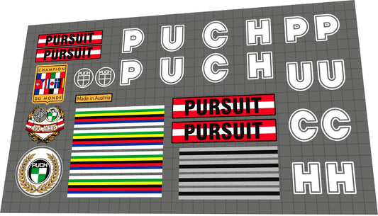 PUCH Pursuit (1990s) Frame Decal Set - Bike Decal Replace