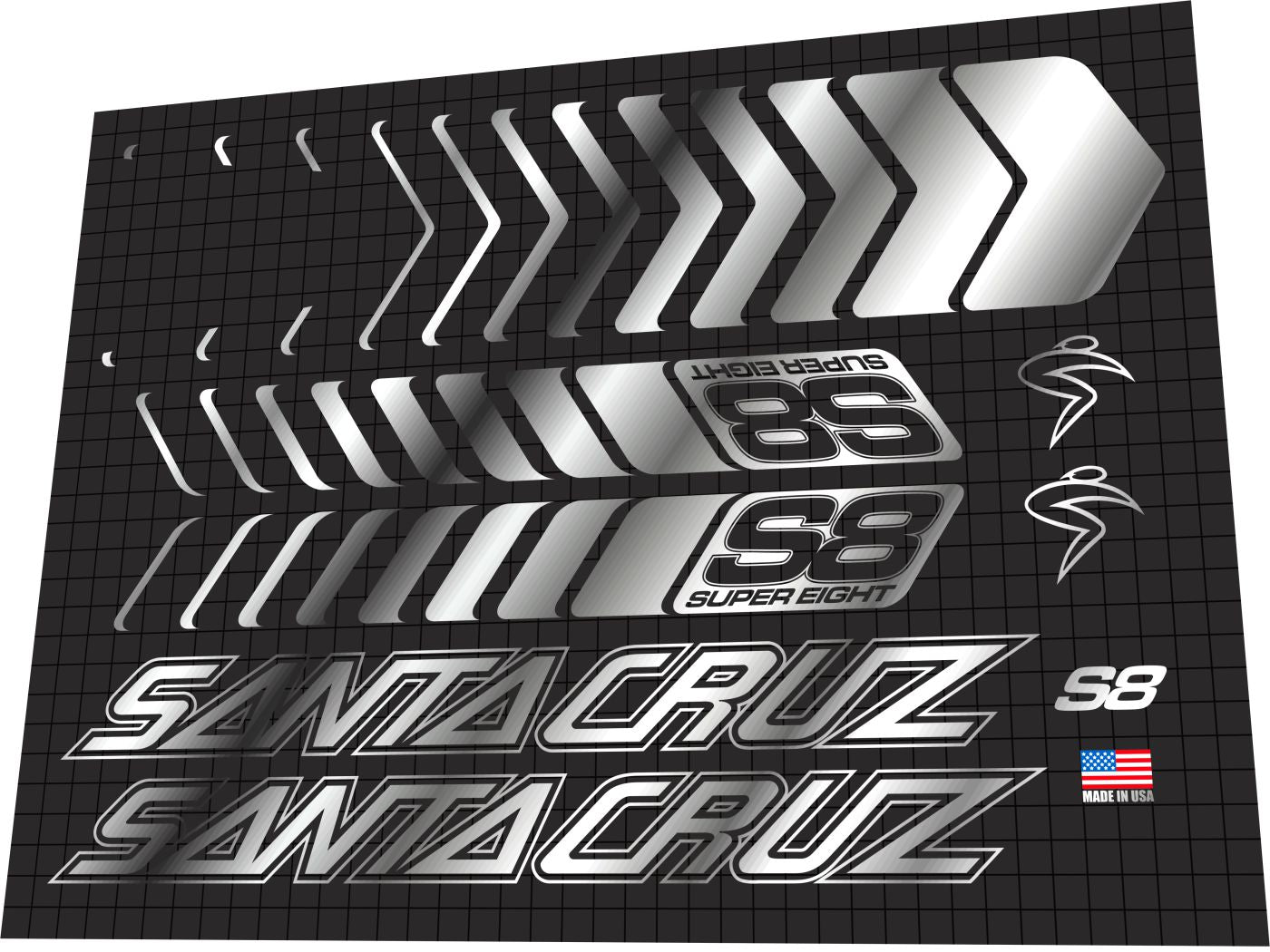 SANTA CRUZ Super 8 (2000-2002) Frame Decal Set