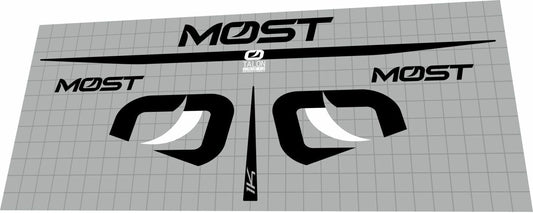 MOST Talon Aero Handlebar Decal Set - Bike Decal Replace