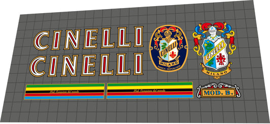 CINELLI Modello B (1960s) Frame Decal Set - Bike Decal Replace