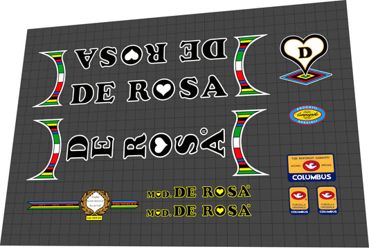 DE ROSA Professional (1983) Super Prestige Frame Decal Set - Bike Decal Replace