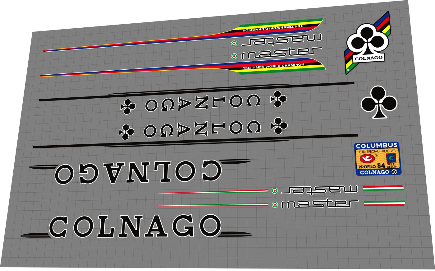 COLNAGO Master (1984) Frame Decal Set - Bike Decal Replace
