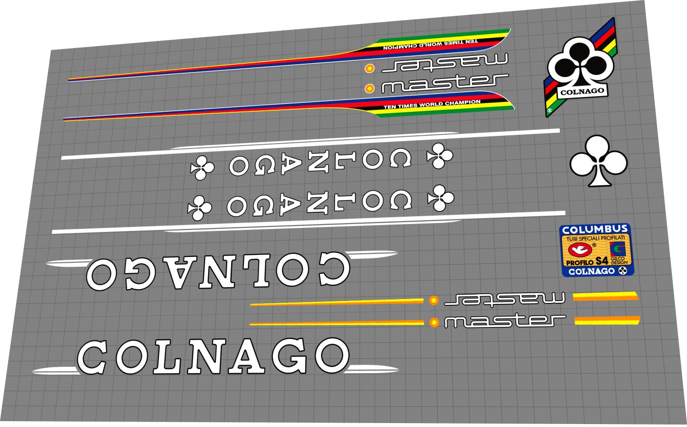 COLNAGO Master (1984) Frame Decal Set - Bike Decal Replace