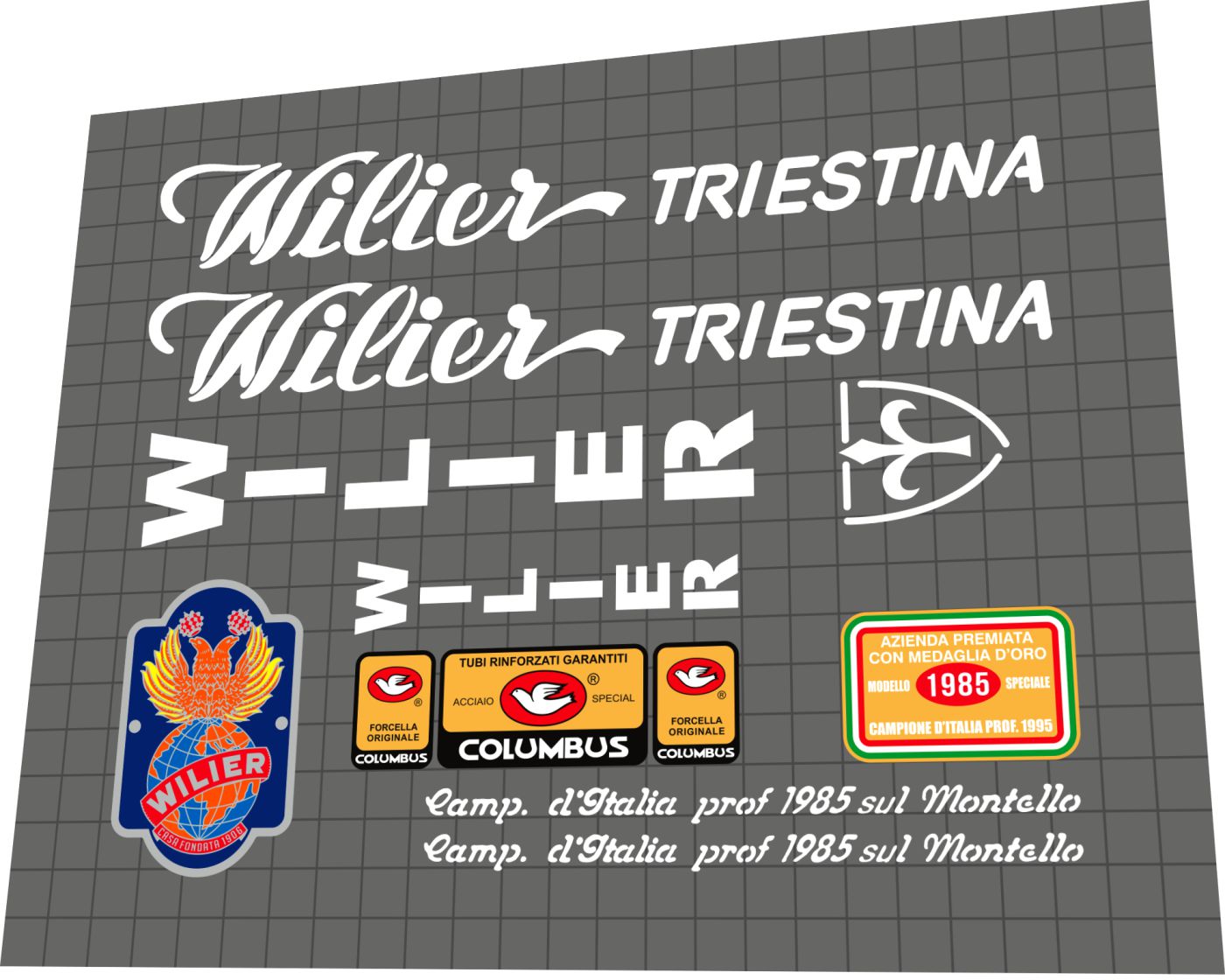 WILIER TRIESTINA Ramata (1985) Frame Decal Set