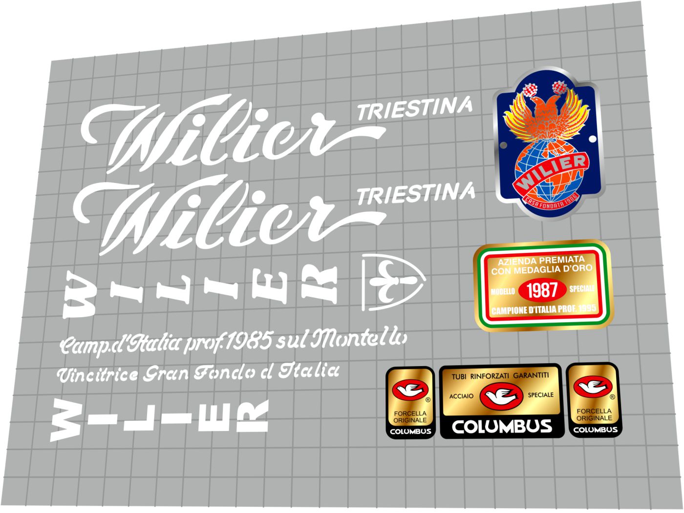 WILIER TRIESTINA Ramata (1987) Frame Decal Set