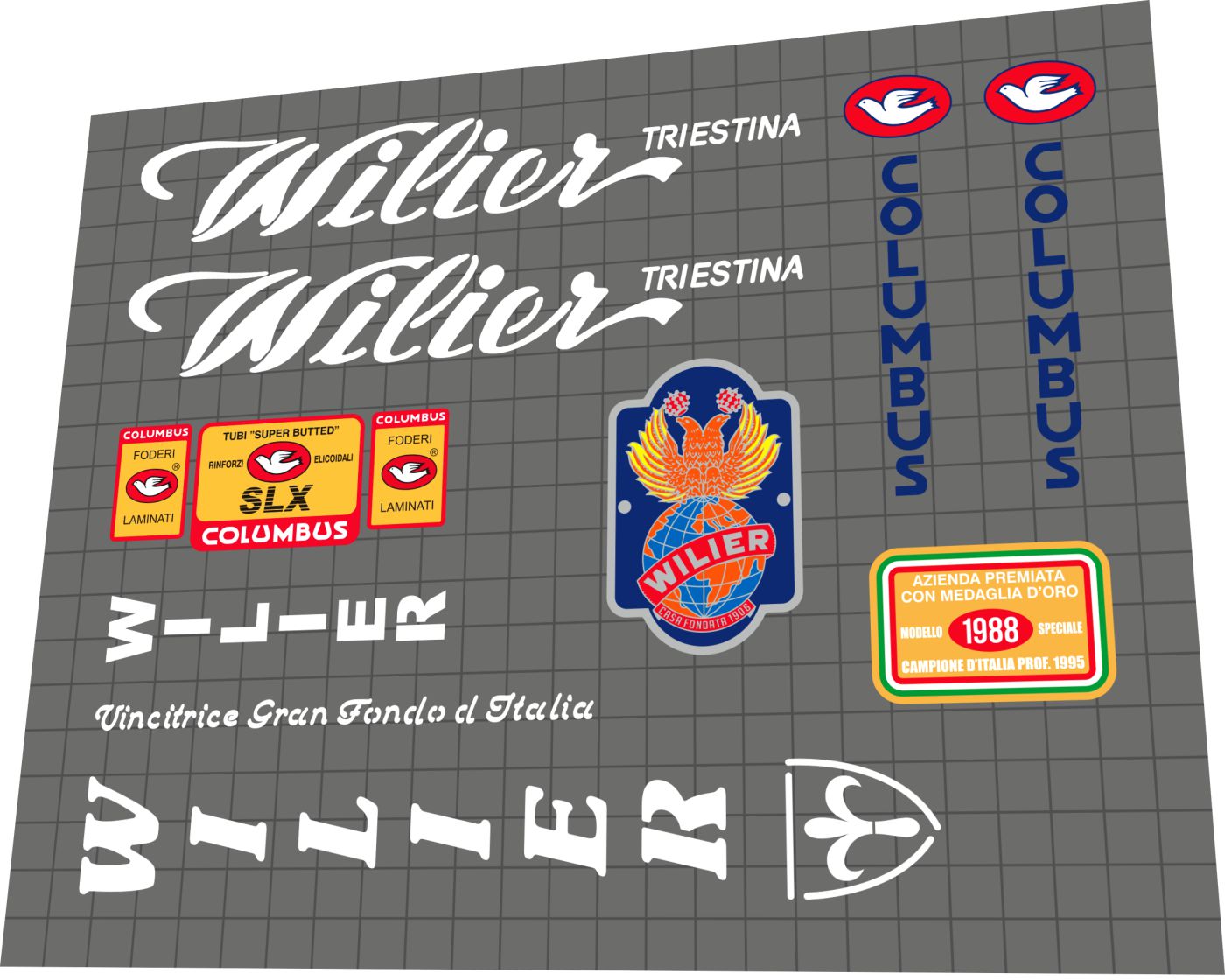 WILIER TRIESTINA Ramata (1988) Frame Decal Set