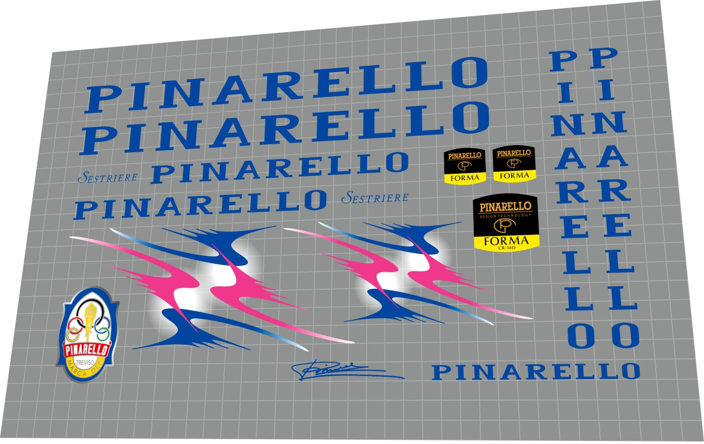 PINARELLO Sestriere (1990s) Frame Decal Set - Bike Decal Replace