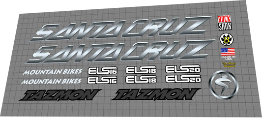 SANTA CRUZ Tazmon 1 (1994-1997) Frame Decal Set - Bike Decal Replace