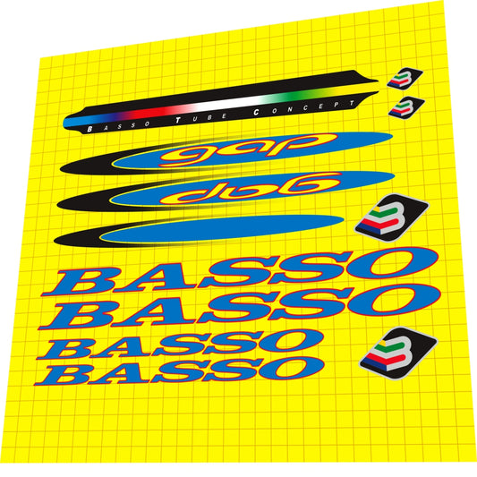 BASSO Gap (1997) Frame Decal Set - Bike Decal Replace