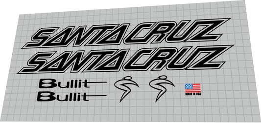 SANTA CRUZ Bullit 1 (1998-2005) Frame Decal Set - Bike Decal Replace