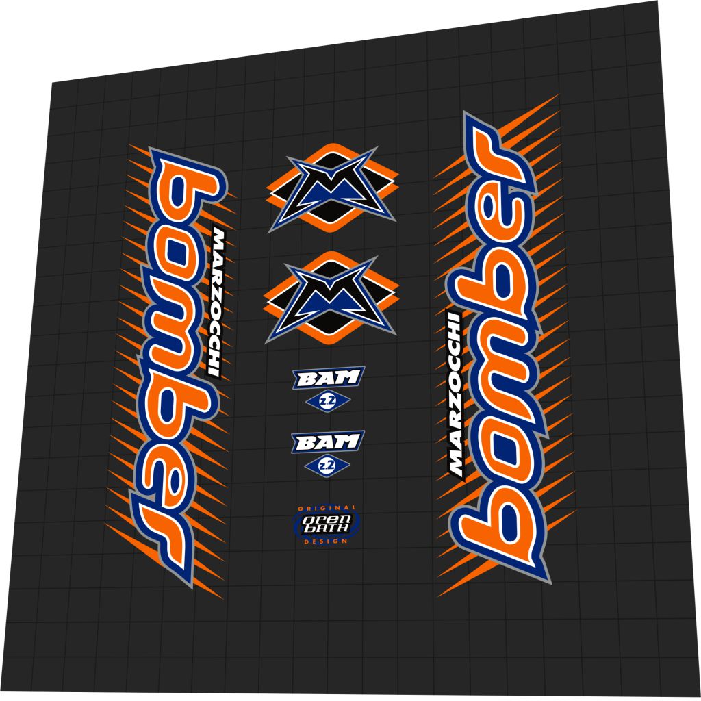 MARZOCCHI Bomber (1999) BAM Z2 Fork Decal Set - Bike Decal Replace