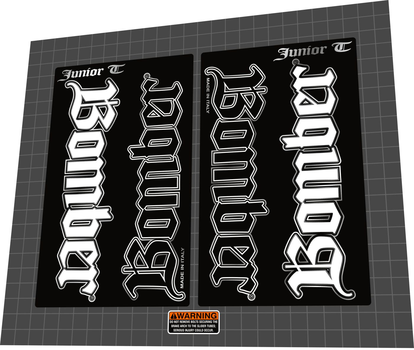 MARZOCCHI Bomber (2000) Junior T Fork Decal Set - Bike Decal Replace